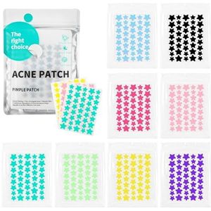 VMUTGA 320 stuks pimple-patches, 3 maten, puistjespatches, sterren met theeboomolie, salicylzuur, hydrocolloïde pleister, anti-puistjes, waterdicht, ademend, acnepatches voor dag en nacht, 10/12/14 mm