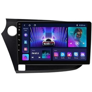 Android 12 Autoradio 9 Inch Touchscreen Voor Honda Insight 2009-2014 Draadloze CarPlay Android Auto Met GPS Navigatie/DAB/RDS/SWC/Achteruitrijcamera + Spiegellink (Color : A, Size : M100S - 4 Core 1
