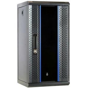 DSIT 10 inch set: serverkast 12U – L-Profielen – stekkerdoos 4-voudig 312x310x618mm (BxDxH)