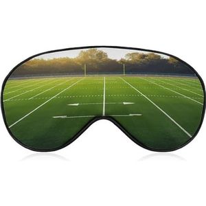 Oogmasker, sportveld in groen bedrukt slapend oogmasker, nachtoogmasker, verduisterende slaapoogmasker, reizen oogmasker