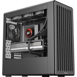 HAVN BF 360 ATX Mid Tower pc-behuizing, halfopen SGCC-stalen frame, eenvoudig kabelbeheer, afneembare bovenbeugel, stille bediening, premium stalen constructie - zwart