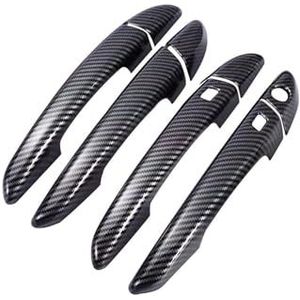 Zelfklevend Voor Hyundai Sonata LF 2015-2019 1-Gat Dubbele Slimme Deurbekleding & Kom Krabvast Accessoires Met Montageset Krasbescherming(Koolstofvezelpatroon)