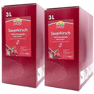 Bleichhof Zuurkersensap - 100% direct sap zonder toegevoegde suiker, zak in doos (2 x 3 l)