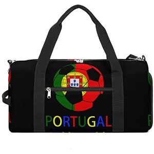 Portugal Voetbal Reizen Gym Tas met Schoenen Compartiment En Natte Zak Grappige Tote Bag Duffel Bag voor Sport Zwemmen Yoga