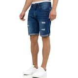 Indicode - Caden - Korte Broek - Medium Indigo - 5 Zakken