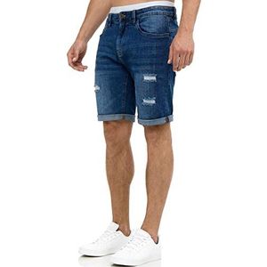 Indicode - Caden - Korte Broek - Medium Indigo - 5 Zakken