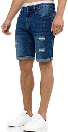 Indicode - Caden - Korte Broek - Medium Indigo - 5 Zakken