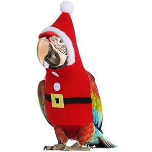 Huisdier Vogel Kostuum Vogel Kerstman Winter Hoodie Kostuums Papegaaien Kerst Kleding Kleine Huisdier Kostuum Foto Prop voor Kerstmis Cosplay Party