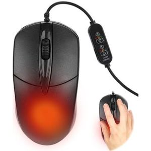 mizikuu Verwarmde Muis, USB Gaming muis Winter Handwarmer computermuis met instelbare 3-speed temperatuur Verwarming muis warme palm muis compatibel met Windows PC, Laptop, Desktop, OS X