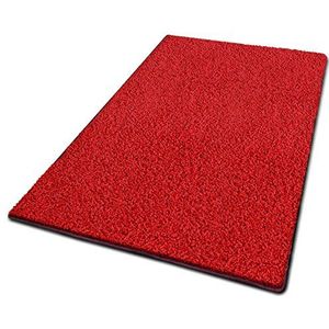 casa pura Shaggy Tapijt Barcelona | zacht hoogpolig tapijt voor woonkamer, slaapkamer, kinderkamer | vele kleuren & maten | 200x300 cm | rood