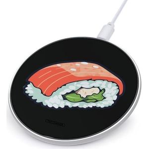 Japanse Sushi Cartoon Draadloze Oplader Draagbare Draadloze Oplader Ronde Draadloze Opladen Pad Telefoon Oplader