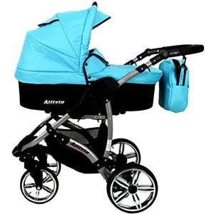Kinderwagen babyzitje en Isofix optioneel te kiezen Allivio by SaintBaby Blue Sea A85 3-in-1 met babyzitje