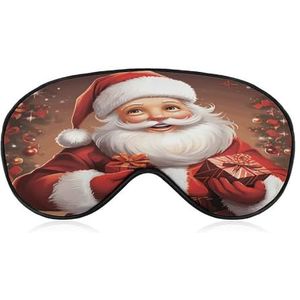 Oogmasker, Kerstman Xmas Gifts Gedrukt Slapen Oogmasker, Night Eye Masker, Blackout Slapen Oogmasker, Reizen Oogmasker