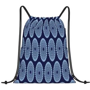 EgoMed Trekkoord Rugzak, Rugzak String Bag Sport Cinch Sackpack String Bag Gym Bag, Textiel Mode Afrikaanse Print Stof Abstracte Schoonheid, zoals afgebeeld, Eén maat