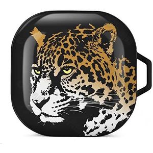 Jaguar oordopjes hoesje compatibel met Samsung Hard Shell beschermhoes zwart-stijl