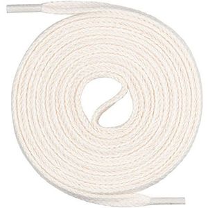 Mount Swiss Veters plat 7 mm katoen – vervangende schoenband sneaker sportschoenen vrijetijdsschoenen werkschoenen - uniseks dames heren kinderen - 12 kleuren 18 lengtes 45-200 cm, ecru, 50 EU