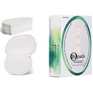 Bipads Okselpads, 20 stuks, tegen zweetvlekken en zweetgeuren, 100% biologisch, bacterieremmende werking