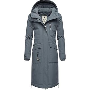 Ragwear Refutura Remake Winterjas voor dames, warme parka, lang, van gerecycled materiaal, XS-6XL, grijs, 3XL