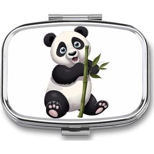 Naughty Panda Pillendoosje Pil Case Leuke Pil Organizer Pil Houder Geneeskunde Pil Organizer Pil Container Dagelijkse Pil Organizer Kleine Pillendoos Pil Case voor Portemonnee Pocket