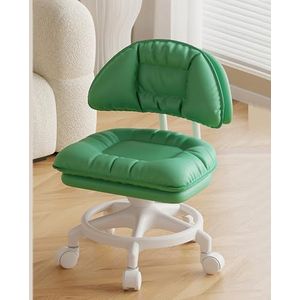 JUXDZISHW Groen, C, lage rolkruk, 360° draaibare rolkruk en rolkruk met rugleuning, 360° draaibare kruk voor sport, yoga