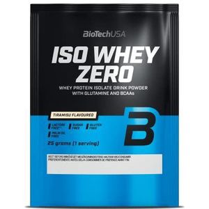 BioTechUSA Iso Whey ZERO, Lactose-, gluten- en suikervrij premium wei-eiwitisolaat, 25 g, Tiramisu