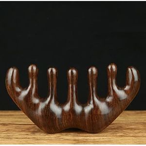 Multifunctionele meridiaan massage hoofd gezondheid kam sandelhout grote brede tand kam 1 stuk (kleur: model H)