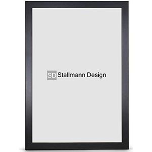 Stallmann Design Fotolijst New Modern 48x68 cm zwart frame voor DIN 4 en 60 andere formaten fotolijst wissellijst gemaakt van hout MDF meerdere kleuren naar keuze frame voor foto of foto's
