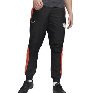 Puma PSV Eindhoven Voetbaljoggingbroek, zwart/rood, heren 2023/24, zwart, L