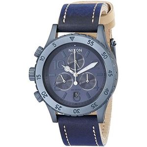 Nixon dames chronograaf kwarts horloge met lederen armband A5041930-00