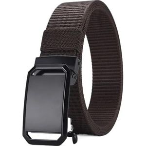 UBOHUZ 1Pcs Mannen Riem Automatische Gesp, Canvas Werkkleding Casual Outdoor Training Broek Voor Mannen Voor Mannen, Lichtbruin, 120 cm