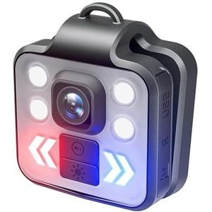 Mini Body Cameram, 1080P Camera KS908 Zaklamp LED Draagbare Outdoor Sport Fietsen Camera Tas Mini Kleine Opnamecamera's Met Hoofd Body cam voor Pet Walking, Werk, Reizen(With 32G TF card)