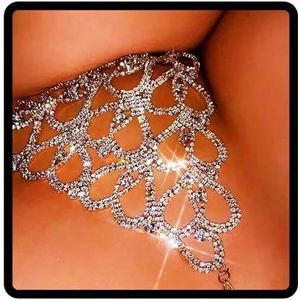 HiyyFloy Parel Body Chain Mode Schouder Ketting BH Multi Gelaagde Gesimuleerde Parel Ketting Body Sieraden Voor Kostuum Party Dans Jurk