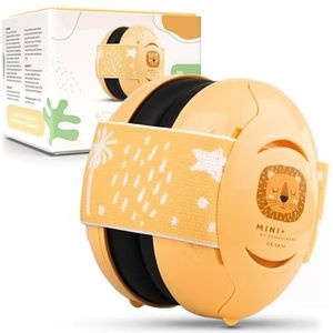 Schallwerk ® Mini+ (Lion Honey) Oorbeschermers voor kleine kinderen, hoogwaardige geluidsbescherming voor kinderen, gehoorbescherming voor baby's, oorbeschermers voor baby's, hoofdtelefoon