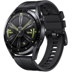 HUAWEI WATCH GT 3 46 mm, 14 dagen batterijduur, AI-hardloopcoach, meer dan 100 sportmodi, Bluetooth-oproepen, Nauwkeurige positionering met vijf systemen, hartslagmeting, SpO2-bewaking, iOS/Android