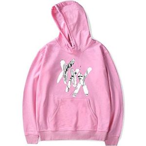 Capuchontrui voor heren, lange mouwen, basic stijl, Xxxtentacion hoodie, sweatshirt, unisex, sport, casual, top, jumper pullover, hoodie, sweatjack, roze-2, XXS