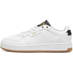 PUMA Unisex Court Classic Lux Sneaker, Puma Wit PUMA Zwart PUMA Goud, 44 EU