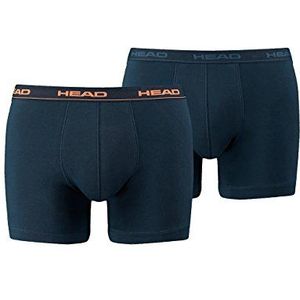 HEAD Heren Boxer Shorts Ondergoed 4 Pack Zwart 200, Pauw / Oranje/Donkere Constructie, L