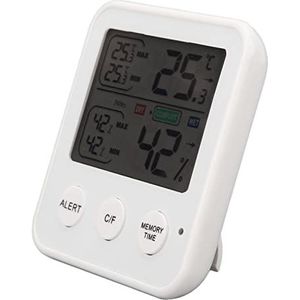 Digitale thermometer Hygrometer, praktische LCD ABS temperatuur-vochtigheidsmeter voor thuis(wit)