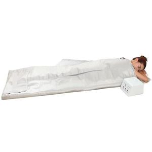 Infraroodsaunadeken for detox met 3 zones, controller Zweten Saunabed Lichaamsverwarming met mouwen for verlichting van stresspijn,Saunasessies thuis