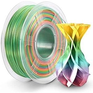 Handbediende Printer, Creatieve 3D Zijde Regenboog Filament 1.75mm 1 kg 3D Printer Heldere 2 Kleuren Zijde PLA Filament Zijde Textuur 3D materiaal Altijd Afdrukken