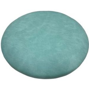 Leren comfortabele keukenstoel, Ronde kruk Antislip stoelkussen Leren sponskussens Restaurantkaartstoel Ronde kruk Barkruk Zitkussen Stoelkussen(Light blue,40cm)