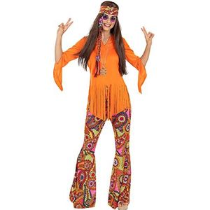Funidelia | Vrolijk Hippie Kostuum Voor voor vrouwen De jaren '60 & Hippie - Kostuum voor Volwassenen Accessoire verkleedkleding en rekwisieten voor Halloween, carnaval & feesten - Maat XXL
