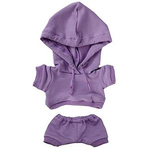 niannyyhouse 20 cm pluche poppenkleding elastische effen sportkleding pakken hoodie broek zachte gevulde pluche speelgoed aankleedaccessoires (paars, 10 cm)