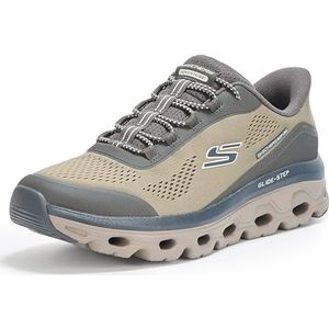 Skechers Glide-Step Sole Hands Free Slip-on Sneakers voor heren, Olijf blad voor mij Leaf It To Me, 39 EU