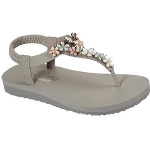 Skechers Vrouwen Meditatie Glas Daisy Sling Back Sandalen, Taupe Multi, 39 EU