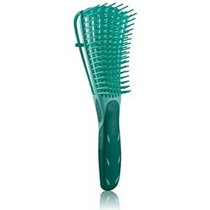 1 x hoofdhuid massage-kam haarborstel voor vrouwen, ontwarren, haarborstel met 8 rijen kamtanden, type kam (groen)