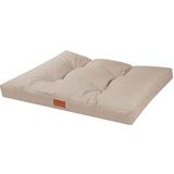 BedDog® BENNY hondenbed - comfortabel dik kussen voor honden en katten Oxford-stof, hondensofa hondenmat hondenmatras pillow, beige XL 91x68x10 cm