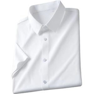 Dvbfufv Herenoverhemden met korte mouwen formele overhemden voor heren, zakelijke slimfit blouses, 1, S