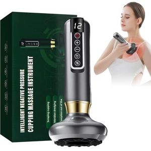 Horuili® cellulitis massager, cupping apparaat voor het reinigen van de meridianen, cellulitis apparaat, verstelbare body shaper voor de buik, Varially anti-cellulitis massager (grijs)