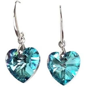 Charm Multi-Color Crystal Glass Hart kralen hanger ketting oorbel, Eén maat